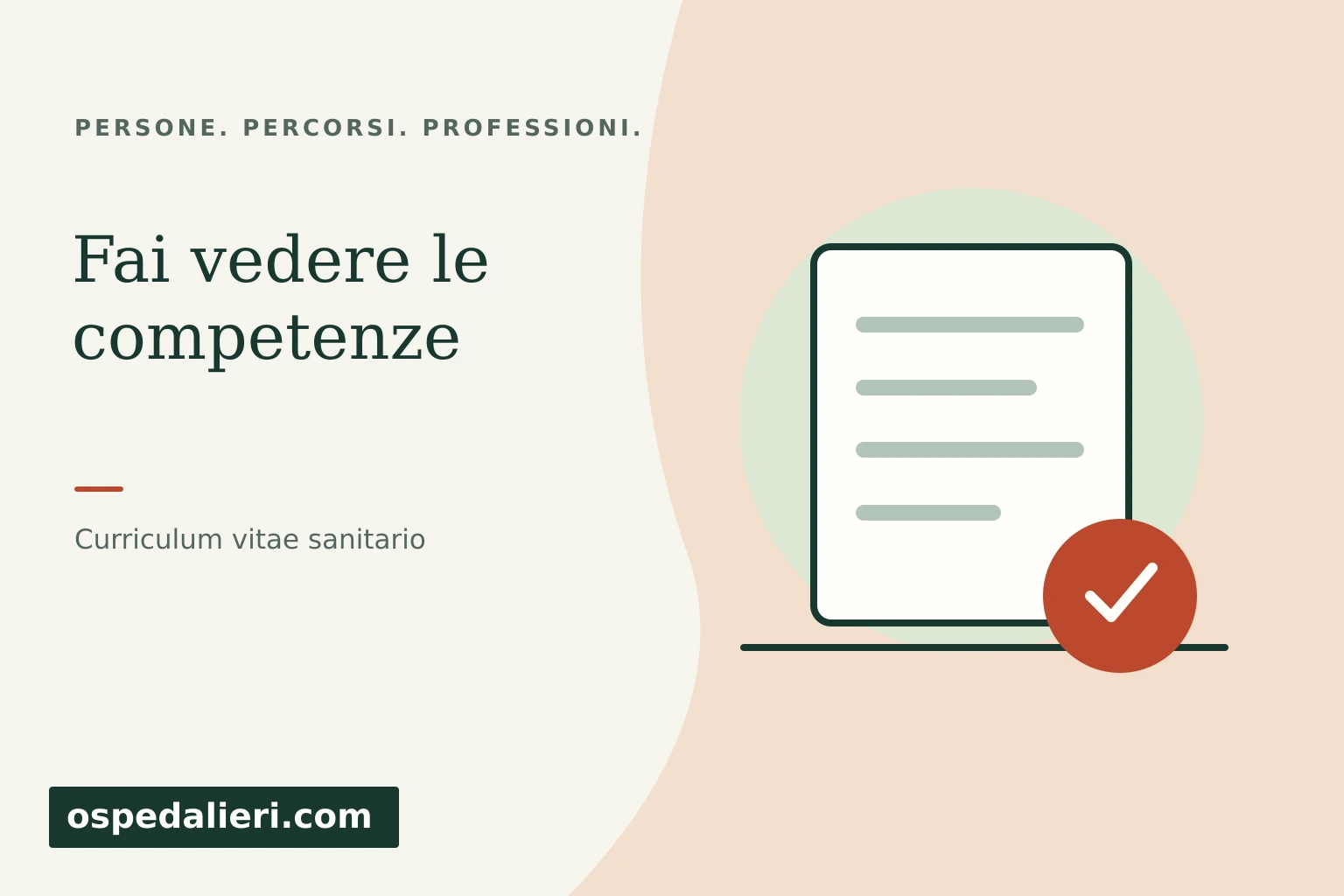 Immagine illustrativa del percorso: CV sanitario